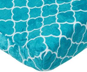 img 1 attached to 🌴 Teal Medallion Ultra Plush Changing Pad Cover for Summer Season