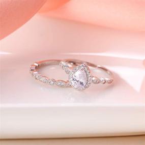 img 3 attached to EVER FAITH Gorgeous Zirconia Engagement