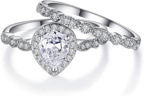 img 4 attached to EVER FAITH Gorgeous Zirconia Engagement