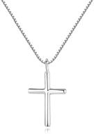 🍀 lucky cross necklace: stylish 925 silver chain and pendant necklaces for women and kids logo