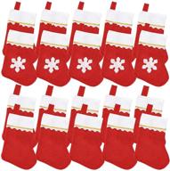 jmkcoz 20 pack christmas mini stockings: festive snowflake tableware holders for xmas party and home decor логотип