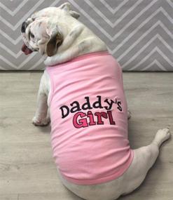 img 1 attached to 🐶 Stylish Parisian Pet Dog Cat Tee Shirts: Cute Daddy's Girl T-Shirt