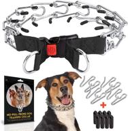 🐶 petjett prong collar for dogs - effective no pull choke collar for training & walking, pinch collar for small, medium, or large breeds - stainless steel metal choker chain logo