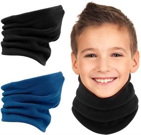 img 4 attached to Stay Warm and Stylish with our Warmer Fleece Gaiter Winter Balaclava Girls' Accessories for Cold Weather