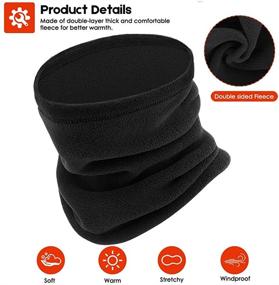 img 3 attached to Stay Warm and Stylish with our Warmer Fleece Gaiter Winter Balaclava Girls' Accessories for Cold Weather
