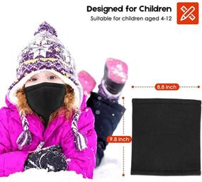 img 1 attached to Stay Warm and Stylish with our Warmer Fleece Gaiter Winter Balaclava Girls' Accessories for Cold Weather
