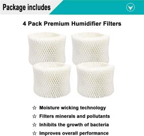 img 2 attached to 🌬️ 4 Pack Lemige Humidifier Wicking Filters Compatible with Honeywell Replacement Filter A, HAC-504, HAC-504AW, HAC504V1, HCM350, HCM-350W, HCM-300T, HCM-315T, HCM-600, HCM-710 and Other Cool Mist Models