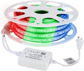 img 4 attached to 🌈 AceLite 65.6FT LED RGB Открытка с Bluetooth, сертификация ETL, регулируемая яркость, водонепроницаемая - идеально подходит для декорирования внутри помещений и на открытом воздухе.