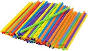 img 1 attached to Convenient Kizmos Flex Straws - Assorted Pack of 125 for All Your Drinking Needs