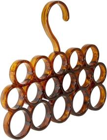 img 2 attached to 🧣 InterDesign Tor Trois Scarf Closet Hanger: Premium No-Snag Storage Solution for Scarves, Ties, Belts, Shawls, Pashminas, and Accessories - 16 Loops, Brown