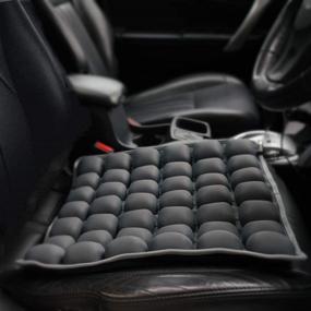 img 4 attached to 🪑 Gray Air/Water Inflatable Car Seat Cushion Chair Pad - Breathable Cover for Office Chair, Car Seat, Wheelchair, Daily Use - Relief for Sciatica and Back Pain