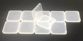 img 3 attached to 💾 Set of 10 Plastic Storage Jewel Cases for SD MMC / SDHC PRO DUO Memory Cards (memory card not included)