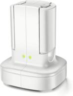 🎮 obvis xbox 360 2 pack rechargeable battery pack with dual charging station: ultimate white charger stand base for extended gaming logo