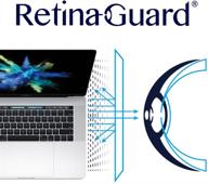 защитная пленка retinaguard anti blue light для macbook pro 15 дюймов (2016-2018): тестирована sgs и intertek, блокирует вредное синее излучение. логотип