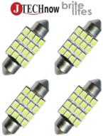 🚗 jtech 4x 36 мм (1,50 ") 16-smd dc 12v белый фестон светодиодный лампочка 6411 6413 6418 c5w - высококачественное решение освещения для автомобильного интерьера логотип