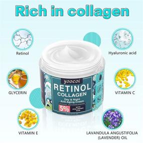 img 3 attached to 🌟 Retinol Collagen Cream for Face - Day & Night Anti-Aging Moisturizer, Advanced Natural Formula with Collagen for Wrinkle Reduction (1.7oz)