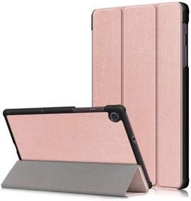 img 4 attached to 📱 DETUOSI Slim Case for Samsung Galaxy Tab A 8.4" 2020 Release SM-T307 - Verizon/T-Mobile/Sprint/AT&T, Galaxy Tab A 8.4 inch 2020 Cover, Ultra Thin Lightweight Tri-Fold Stand PU Tablet Cover - Rose Gold