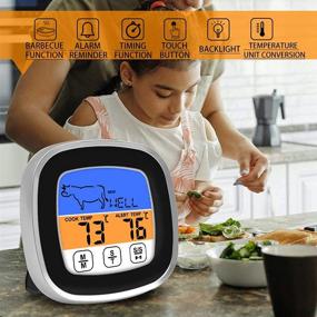 img 3 attached to Beiside Thermometer Digital Barbecue Waterproof