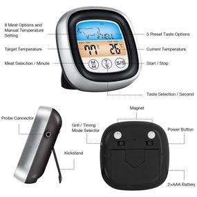 img 2 attached to Beiside Thermometer Digital Barbecue Waterproof