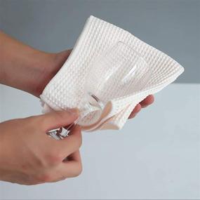img 1 attached to 🧽 Soft Quick Dry Dish Cloths Rags, Kitchen Towels for Washing Set, 6 Pack 12 in x 12 in (White, 6)