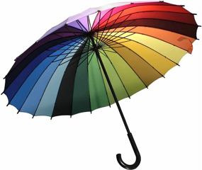 img 4 attached to Streamline Rainbow Color Wheel Umbrella