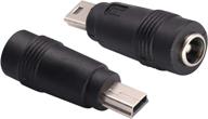 aaotokk usb мини адаптер переменного тока: мини usb-мужской разъем к разъему dc 5,5x2,1 мм для зарядного устройства mini usb - 2 штуки логотип