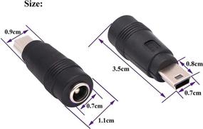 img 3 attached to AAOTOKK USB Мини адаптер переменного тока: Мини USB-мужской разъем к разъему DC 5,5x2,1 мм для зарядного устройства Mini USB - 2 штуки