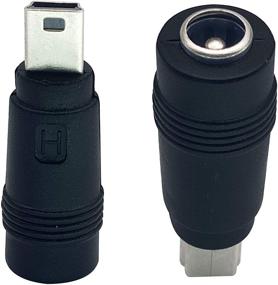 img 1 attached to AAOTOKK USB Мини адаптер переменного тока: Мини USB-мужской разъем к разъему DC 5,5x2,1 мм для зарядного устройства Mini USB - 2 штуки