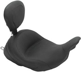 img 1 attached to 🏍️ Черный сиденье Black Mustang Lowdown Touring Solo Seat с подставкой для спины водителя для Harley-Davidson Electra Glide Standand, Road Glide, Road King & Street Glide 2008-2021, оригинальный дизайн с уменьшенным досягаемостью.