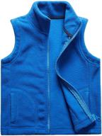 🧥 sooxiwood little boys fleece vest: cozy & stylish zip-up children's vests to keep kids warm logo