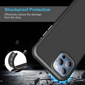 img 2 attached to 📱 YKOOE Shockproof iPhone 12 Pro Max Case 6.7" - Soft TPU Bumper, Anti-Scratch Hard PC Back, Detachable Buttons – Black