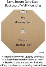 img 1 attached to 🎯 Dart-Stop 29-inch Professional Dart Board Backboard: Ultimate Octagonal Wall Protector and Dartboard Surround