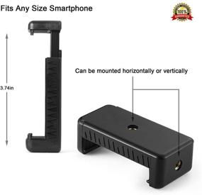 img 3 attached to Compact Red Cell Phone Tripod with Bluetooth Remote Shutter - Perfect for iPhone 8/7/6 Plus, Samsung & Camera Mount Holder - Portable and Versatile Octopus Adapter Selfie Stick Clamp Attachment for Travel and Filming