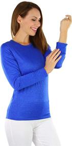 img 2 attached to ToBeInStyle Women's Fleece Lined Thermal Long Sleeve Tee with Crew Neck - Top for Enhanced Warmth