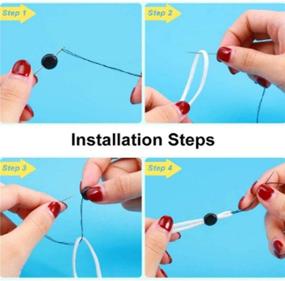 img 1 attached to 🔒 100Pcs Black Silicone Cord Locks for Masks - Adjustable Rope Toggles, Non-Slip Stopper Fixing Buckles, Suitable for Adults and Kids