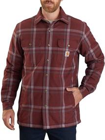 img 1 attached to Carhartt Relaxed Sherpa Lined Snap Front 2X Large Men's Clothing