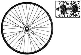 img 4 attached to 🚲 26 x 1.75/2.125 36H Bolt On Steel Black Front Bicycle Wheel by Wheel Master