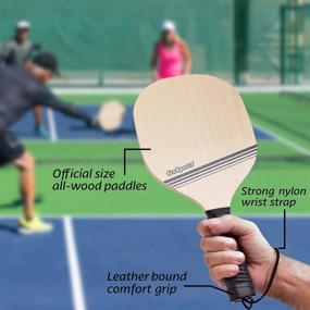 img 3 attached to 🏓 GoSports Pickleball Beginner Set Bundle: Two Wood Paddles, Four Official Pickle Balls & Carrying Tote Bag - Ultimate Starter Kit