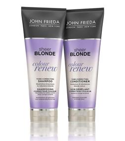 img 4 attached to John Frieda Sheer Blonde Colour Renew Tone-Correcting Shampoo and Conditioner Duo Set, 8.45 Ounce, 1 Each