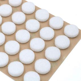 img 4 attached to 🪑 White Furniture Felt Pads 3/8" (10mm) Round - 100 Pack with 3M Self Adhesive to Protect Kitchen Cabinets, Drawers, Desks, and Furniture from Bumps and Scratches