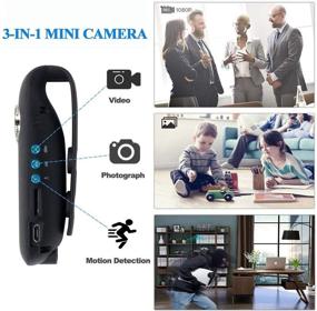 img 1 attached to 📷 Newwings Mini Body Camera - Portable Wearable Video Recorder with Motion Detection, 1080P/720P, Small Pocket Security Camera for Sports, DV Cam