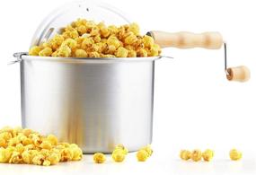 img 3 attached to 6 Quart Aluminum Stovetop Popcorn Popper by Cook N Home - Silver