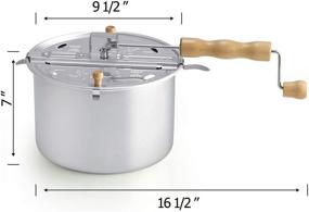 img 2 attached to 6 Quart Aluminum Stovetop Popcorn Popper by Cook N Home - Silver