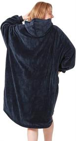 img 1 attached to Cozy Oversize Hoodie: Big Wearable Warm Blanket Sweatshirt for Women and Men with Plush Sherpa Fleece, Sleeves, and Giant Pocket