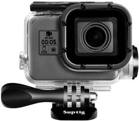 img 3 attached to Водонепроницаемый корпус Suptig, совместимый с камерами GoPro Hero 7 Black, Hero 5 и Hero 6 - идеально подходит для зарядки под водой, водонепроницаемость до 164 футов (50 метров).