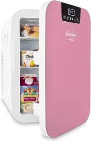 img 3 attached to 🌸 Cooluli 20L Mini Fridge: Versatile & Stylish - Ideal for Bedroom, Car, Office Desk & College Dorm - Glass Front, Digital Temp Control - Compact 12v Refrigerator for Food, Drinks, Skincare, Beauty & Breast Milk (Pink)