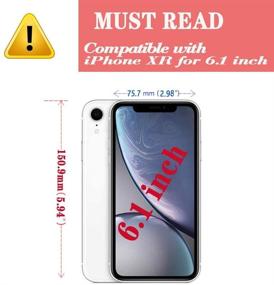 img 3 attached to Чехол-кошелек для iPhone XR от ZVE с отделением для кредитных карт, ремешком на запястье, сумкой-кошельком и молнией - темно-зеленый