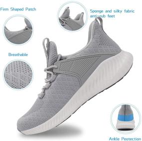 img 2 attached to 👟 Akk Women's Running Shoes - Non Slip Lightweight Mesh Sneakers for Walking, Tennis, Training, Outdoor Sport