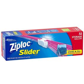 img 3 attached to Удобные пакеты для хранения Ziploc Slider, размер кварта - 32 штуки