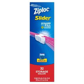 img 1 attached to Удобные пакеты для хранения Ziploc Slider, размер кварта - 32 штуки